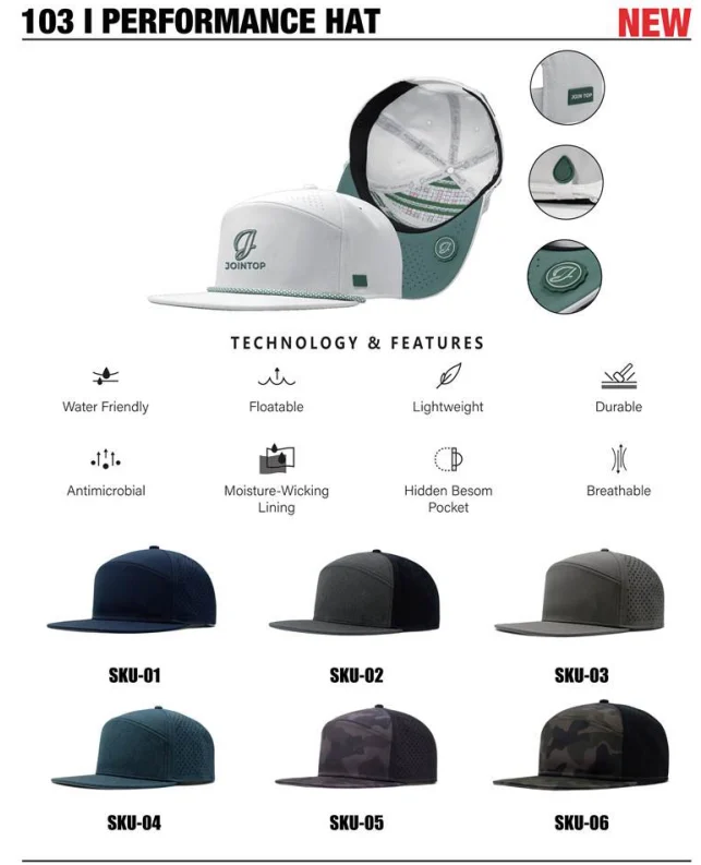JoinTop rope performance cap with interior construction view